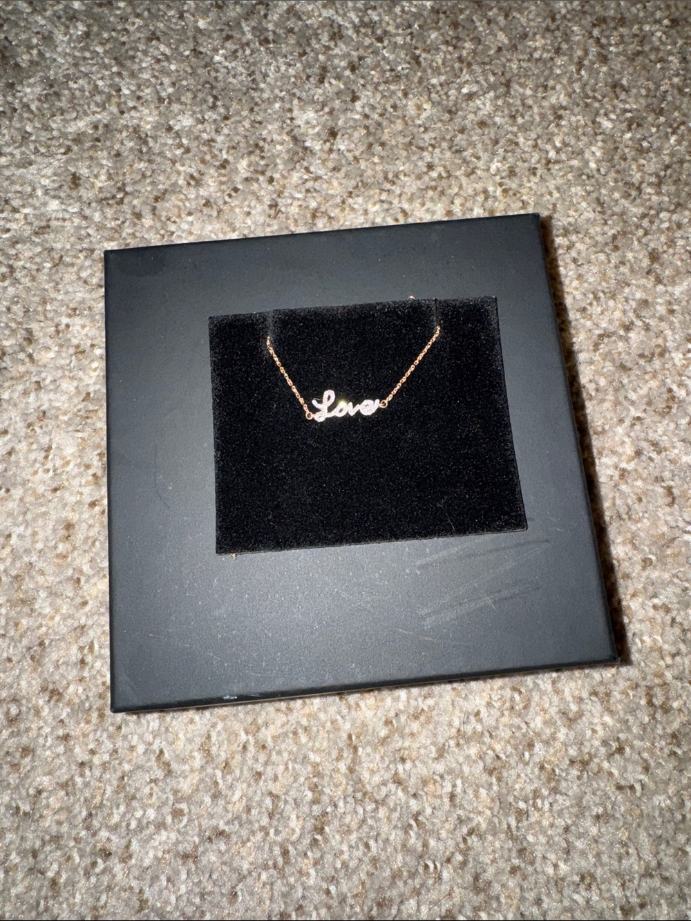 Love Script Necklace in Rose Gold - Women Jewelry